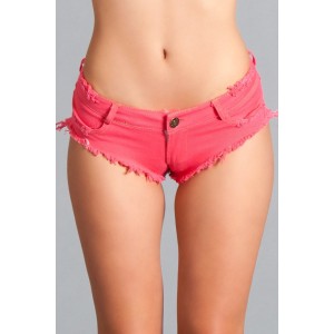 Bwj3hp Baby Got Back Booty Shorts Hot Pink (size: M)