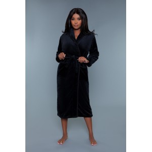 2260 Helena Plush Robe Black (size: S/m)