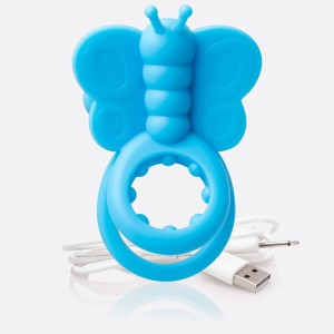 Screaming O Charged Monarch Wearable Butterfly Vibe Blue