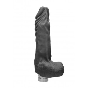 Real Rock 23 Cm Realistic Vibrating Dildo Black