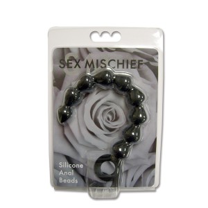 S&m Black Silicone Anal Beads