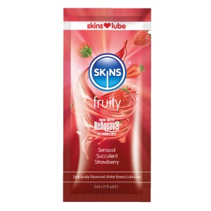 Skins Strawberry Water Based Lubricant 5ml Foil