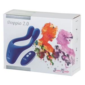 Doppio 2.0 Couples Vibrator With Wireless Remote Control Blue *for Uk Sale Only*