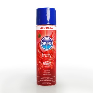 Skins Strawberry Water Based Lubricant 4.4 Fl Oz (130ml)