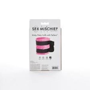S&m Kinky Pinky Cuffs With Tethers