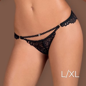 Obsessive Mixty Crotchless Panties L/xl Black