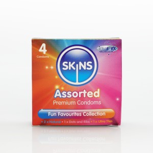 Skins Condoms Assorted 4 Pack International 1 D&r  Nat  Ut