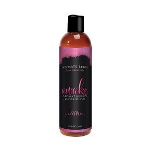 Intimate Earth Awake Aromatherapy Massage Oil  Black Pepper & Pink Grapefruit 120ml