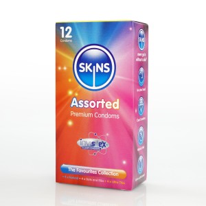 Skins Condoms Assorted 12 Pack International 1 D&r  Nat  Ut