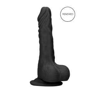 Real Rock Dong W Testicles 9 Inches Black