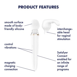 Satisfyer Double Wand-er White<br />incl. Bluetooth And App