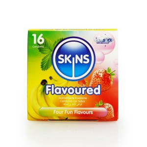 Skins Condoms Flavours Cube 16 Pack International 1