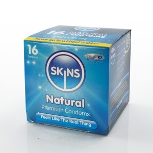 Skins Condoms Natural Cube 16 Pack International 1