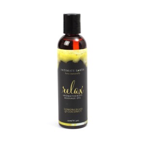 Intimate Earth Massage Oil Relaxing Lemongrass & Coconut 120ml