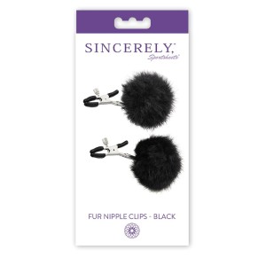 Sincerely Fur Nipple Clips Black