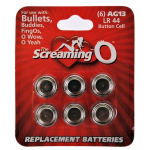 Screaming O Card Of 6 X Ag13 Batteries (lr44)