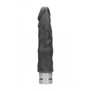 Real Rock 17 Cm Realistic Vibrating Dildo Black
