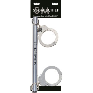 S&m Spreader Bar W/ Metal Cuffs
