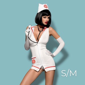 Obsessive Emergency Dress  S/m + Stethoscope White