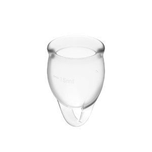Satisfyer Feel Confident Menstruation Cup Clear 2-pack