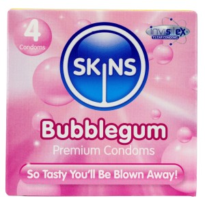 Skins Condoms Bubblegum 4 Pack International 1