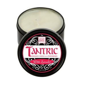 Tantric Soy Massage Candle With Pheromones White Lavender