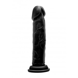 Real Rock Realistic Dildo 8 Inches Black