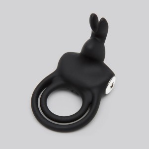 Happy Rabbit Couples Stimulating Usb Rechargeable Rabbit Love Ring Black