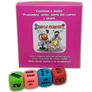 Diablo Picante 4 Dice Game Of Pronoun, Verb, Part Of The Body And Place
