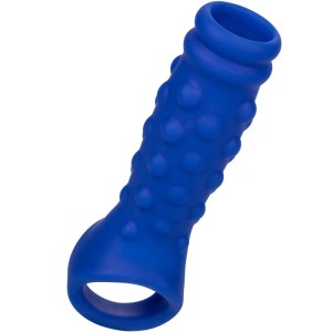 Calexotics Admiral Beaded Penis Cover Liquid Silicone Blue