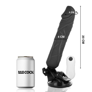 Basecock Realistic Vibrator Remote Control Black 20 Cm -o- 4 Cm