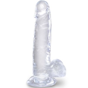 King Cock Clear Realistic Penis With Balls 15.2 Cm Transparent