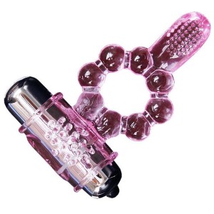 Baile Silicone Ring 10 Tongue Rhythms With Pink Vibration