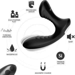 Armony Storm Vibrator Anal Prostate & Plug Remote Control Black