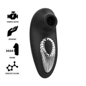 Black&silver Drake Deluxe Sucking Vibe Rechargeable Silicone Black