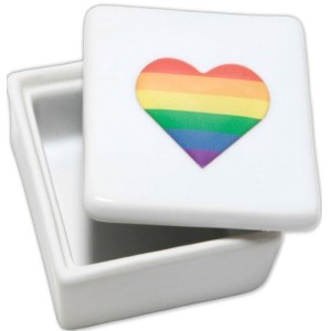 Pride Square Square Jewellery Box With Lgbt Heart