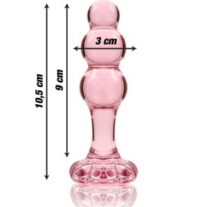 Nebula Series By Ibiza Model 1 Anal Plug Borosilicate Glass Pink 10.5 Cm -o- 3 Cm