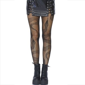 Leg Avenue Stockings Net Snakes Black