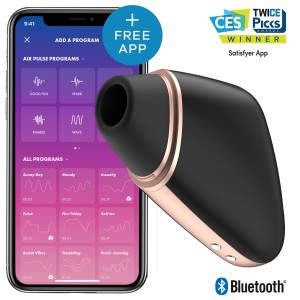 Satisfyer Love Triangle Air Pulse Stimulator & Vibrator Black