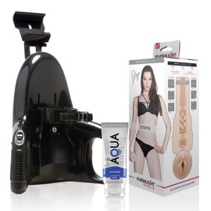 Fleshlight Vagina Stoya Destroya + Universal Launch + Aqua Quality Lubricant 50 Ml