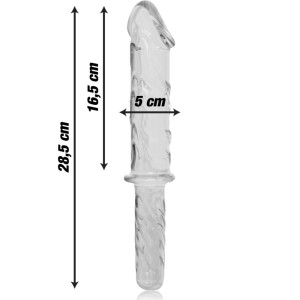 Nebula Series By Ibiza Model 24 Dildo Borosilicate Glass Clear 28.5 Cm -o- 5 Cm