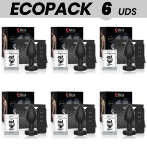 Ecopack 6 Units Ibiza Remote Control Anal Plug Vibrator Size S
