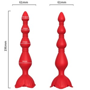 Armony Pink Vibrator Pagoda & Anal Plug Red