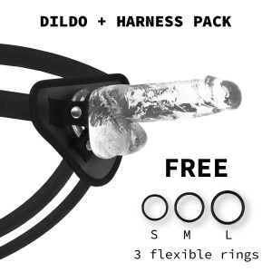 X Ray Harness + Clear Cock With Balls 18.5 Cm -o- 3.8 Cm