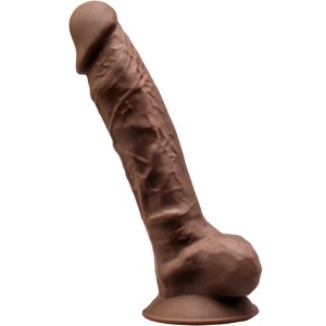 Silexd Model 1 Realistic Penis Premium Silexpan Silicone Brown 23 Cm