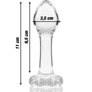 Nebula Series By Ibiza Model 2 Anal Plug Borosilicate Glass Clear 11 Cm -o- 3.5 Cm