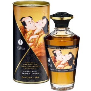Shunga Massage Oil With Heat Effect Caramel Flavor 100 Ml