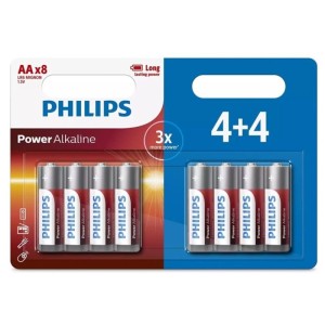 Philips Power Alkaline Battery Aa Lr6  4+4 Unit