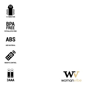 Womanvibe Alsan Egg Remote Control Black Silicone Black