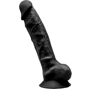 Silexd Model 1 Realistic Penis Premium Silexpan Silicone Black 23 Cm